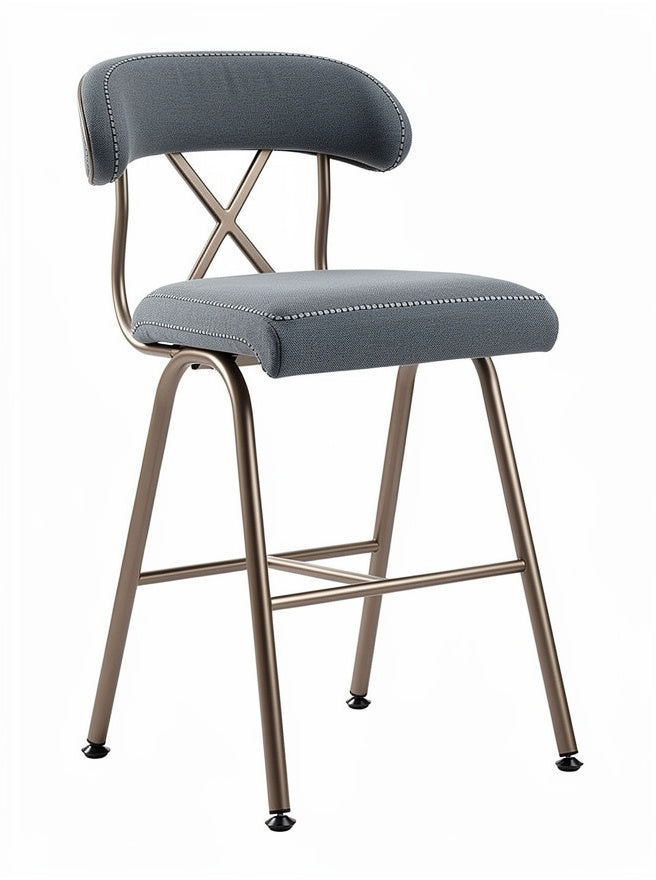 Eleganter Barhocker mit gepolstertem Sitz und Metallgestell**