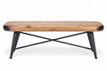 Modernes Couchtisch-Design mit Holzoberfläche und Metallbeinen**