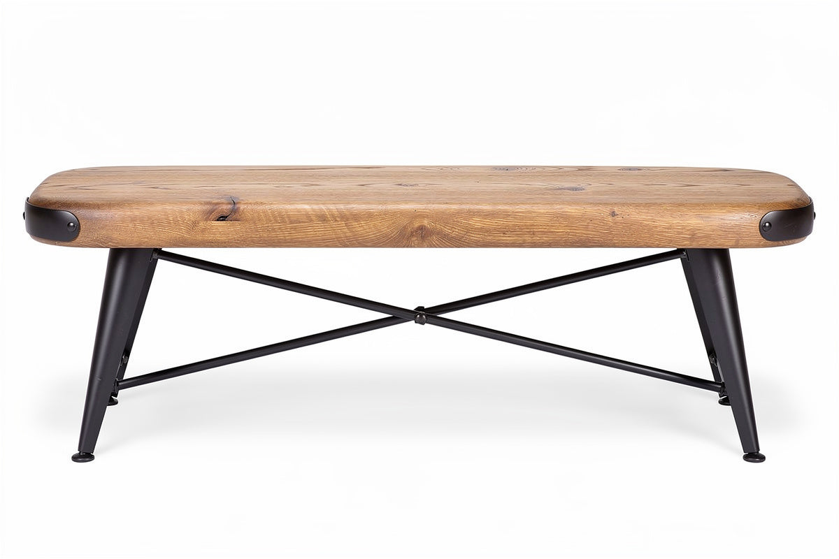 Modernes Couchtisch-Design mit Holzoberfläche und Metallbeinen**